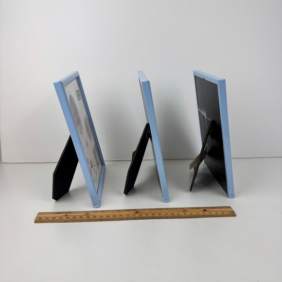 3 Vtg 1987 Garden Faire Collection Frame Blue Metal Border Oval Matboard Collage - Picture 4 of 11